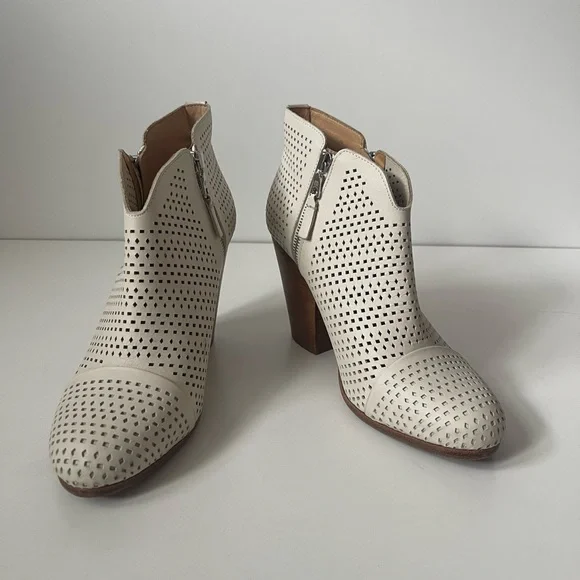 Bone Margot White Perforated Booties Rag Bone Shoes Rag Bone